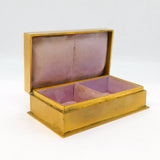Victorian Asprey & Co. Gilt Metal Double Mourning Jewellery Box Antique 1877