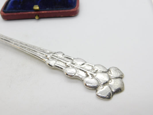 Ramsden & Carr Sterling Silver Art Nouveau Planished Floral Spoon 1914 London