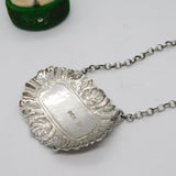 George III Sterling Silver Acorn Pattern Gin Decanter Label Antique 1818 London