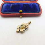 Georgian 9ct Rose Gold & Diamond Paste Dove or Turtle Pendant c1820 Antique