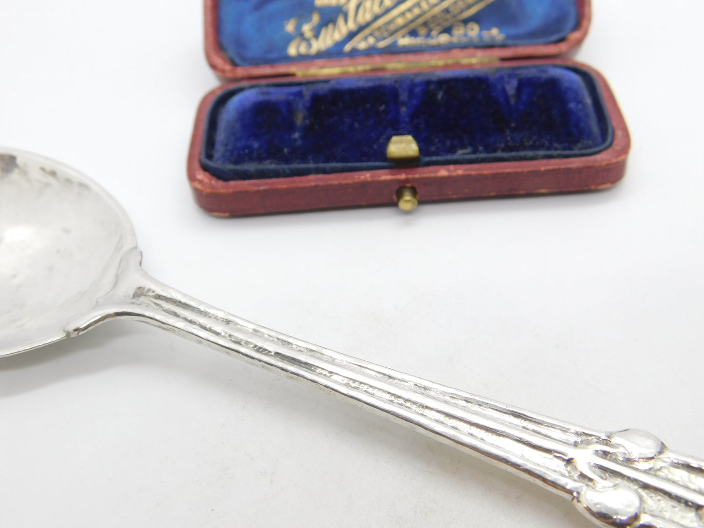 Ramsden & Carr Sterling Silver Art Nouveau Planished Floral Spoon 1914 London