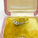 Victorian 18ct Yellow Gold & Three-Stone Diamond Ring Antique c1900