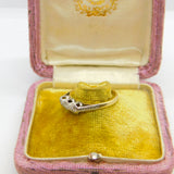 Victorian 18ct Yellow Gold & Three-Stone Diamond Ring Antique c1900