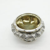 Georgian Sterling Silver Large Floral Pattern Salt Cellar 1828 London Antique