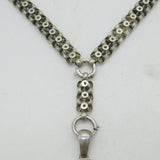 Victorian Sterling Silver Large Locket & Collar Necklace Antique 1879 Birmingham