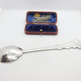Ramsden & Carr Sterling Silver Art Nouveau Planished Floral Spoon 1914 London
