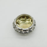 Georgian Sterling Silver Large Floral Pattern Salt Cellar 1828 London Antique