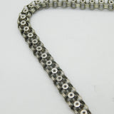 Victorian Sterling Silver Large Locket & Collar Necklace Antique 1879 Birmingham