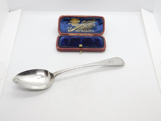 Scottish Provincial Montrose Sterling Silver Bright Cut Spoon Peter Lambert 1823