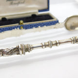 Elkington & Co. Victorian Sterling Silver Madonna Sugar Tongs Antique 1880 Birmingham