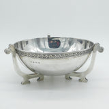 George V Large Sterling Silver Viking Style Fruit Bowl Antique 1922 Birmingham