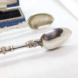 Elkington & Co. Victorian Sterling Silver Madonna Sugar Tongs Antique 1880 Birmingham