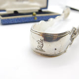 Elkington & Co. Victorian Sterling Silver Madonna Sugar Tongs Antique 1880 Birmingham