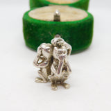Sterling Silver See No Evil, Hear No Evil, Speak No Evil Charm Vintage c1970
