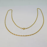9ct Yellow Gold Anchor Link Chain Necklace Vintage c1970 58cm Length