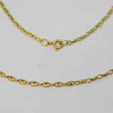 9ct Yellow Gold Anchor Link Chain Necklace Vintage c1970 58cm Length