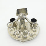 Victorian Novelty Silver Plated Circus Performer or Seller Cigar Stand c1890