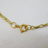 9ct Yellow Gold Anchor Link Chain Necklace Vintage c1970 58cm Length