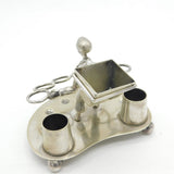 Victorian Novelty Silver Plated Circus Performer or Seller Cigar Stand c1890