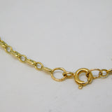 9ct Yellow Gold Anchor Link Chain Necklace Vintage c1970 58cm Length