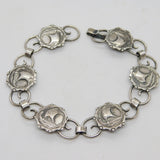 Danish .830 Grade Silver Viking Ship Panel Bracelet Vintage c1960 F. Hansen