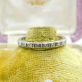 18ct White Gold & Natural Diamond Set Full Eternity Ring Antique c1920 Art Deco