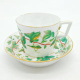 Victorian Painted China Tea Cup & Saucer Presentation to Mrs Tickelpenny 1882