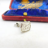 Victorian Sterling Silver Floral Sweetheart Fob Seal Intaglio Pendant c1860