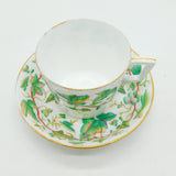 Victorian Painted China Tea Cup & Saucer Presentation to Mrs Tickelpenny 1882