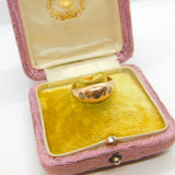 Edwardian 9ct Gold & Diamond Set Boat Ring Antique 1904 Birmingham