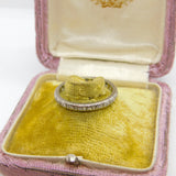18ct White Gold & Natural Diamond Set Full Eternity Ring Antique c1920 Art Deco