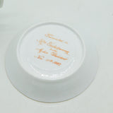 Victorian Painted China Tea Cup & Saucer Presentation to Mrs Tickelpenny 1882