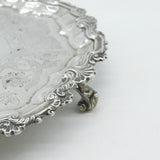 George III Sterling Silver Tiger Crest Salver Dish Antique 1782 London