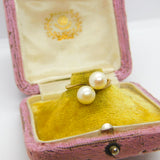 Austrian 14ct Yellow Gold & Pearl Set Crossover Ring Antique c1920 Art Deco