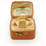 9ct Yellow Gold Signet Ring Vintage 1966 Birmingham Size L UK