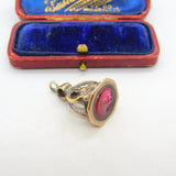 Victorian Pinchbeck & Carved Carnelian Glass Intaglio Fob Seal c1840 Antique