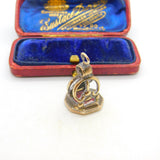 Victorian Pinchbeck & Carved Carnelian Glass Intaglio Fob Seal c1840 Antique