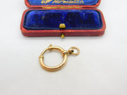 Large 8ct .333 Yellow Gold Bolt Ring Clasp Findings Antique c1880 Victorian