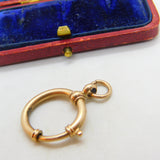 Large 8ct .333 Yellow Gold Bolt Ring Clasp Findings Antique c1880 Victorian