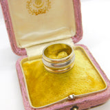 Suarti 18ct Yellow Gold & Sterling Silver Modernist Band Ring Vintage c2000