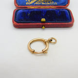 Large 8ct .333 Yellow Gold Bolt Ring Clasp Findings Antique c1880 Victorian