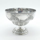 Edwardian Sterling Silver Floral Pattern Rose Bowl Antique 1903 Sheffield