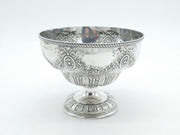 Edwardian Sterling Silver Floral Pattern Rose Bowl Antique 1903 Sheffield