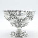 Edwardian Sterling Silver Floral Pattern Rose Bowl Antique 1903 Sheffield