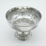 Edwardian Sterling Silver Floral Pattern Rose Bowl Antique 1903 Sheffield