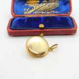 Edwardian 9ct Gold Back & Front, Pearl & Diamond Insect Locket Pendant Antique