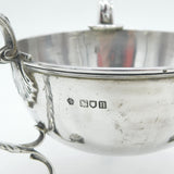 Art Nouveau Sterling Silver Shell Foot Raised Sugar Bowl Antique 1908 London