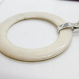 Sterling Silver, Mother of Pearl & Bakelite Baby Rattle & Teether 1930 Antique