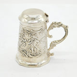 Edwardian Sterling Silver Miniature Tankard Stein Antique 1910 Chester