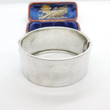 Victorian Sterling Silver Ivy Leaf Cuff Bangle Bracelet c1880 Aesthetic Movement